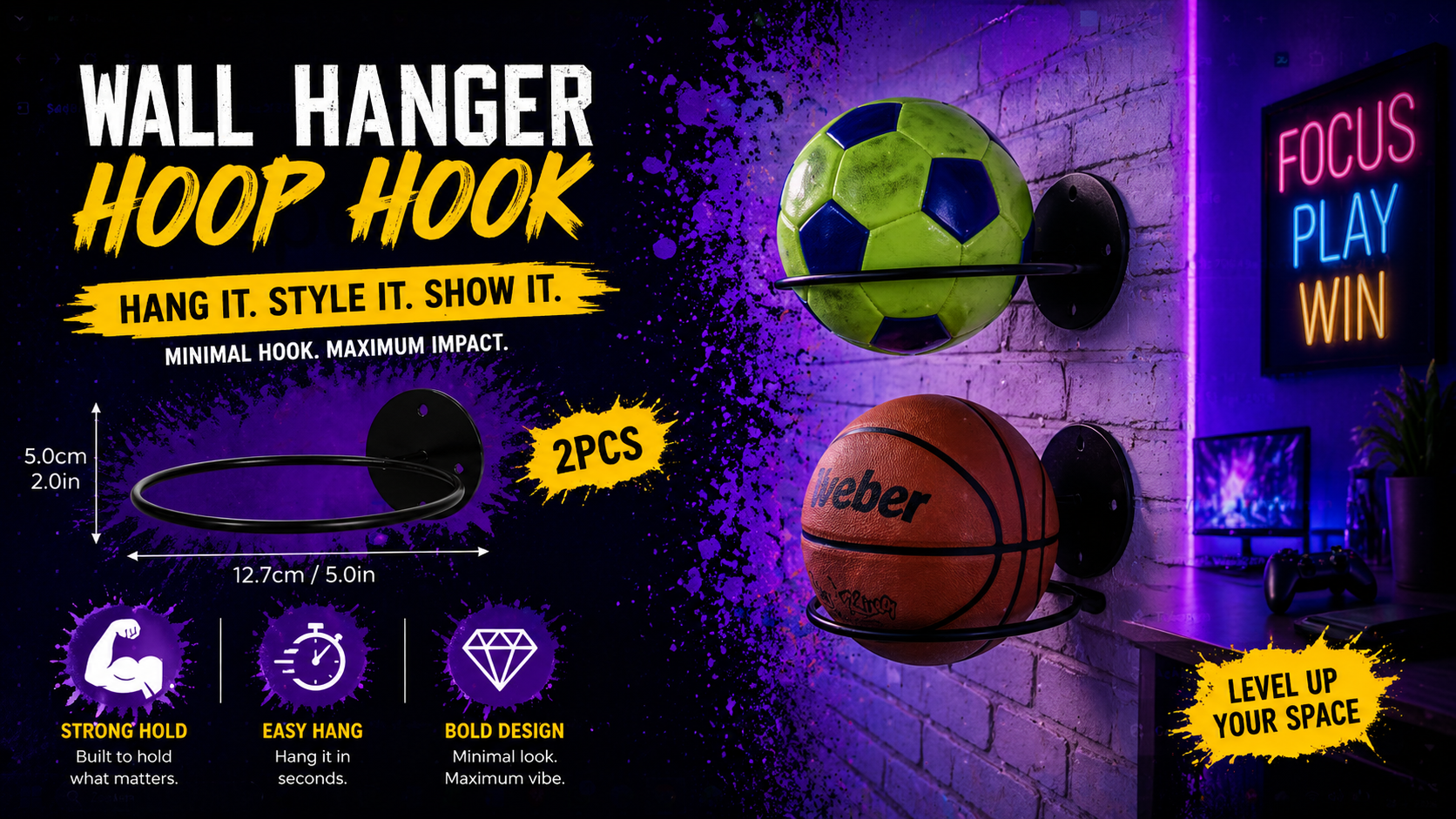 Wall Ball Holder– Turn Your Space Into a Game Zone